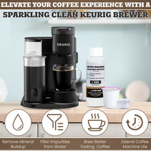Load image into Gallery viewer, 3 Month Brewer Care Kit For Keurig 1 Bottle Descaling solution| 2 Rinse Pods| 2 Water filters
