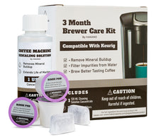 Load image into Gallery viewer, 3 Month Brewer Care Kit For Keurig 1 Bottle Descaling solution| 2 Rinse Pods| 2 Water filters